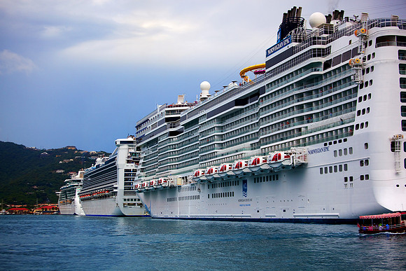 Cruise ship from the water