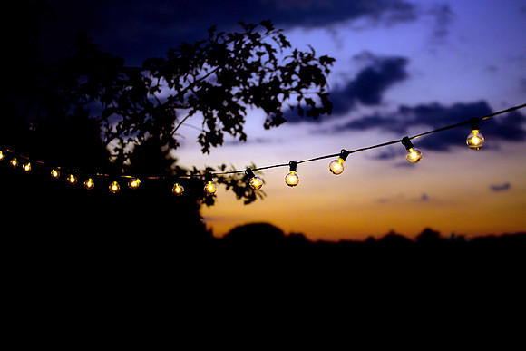 String Light sunset